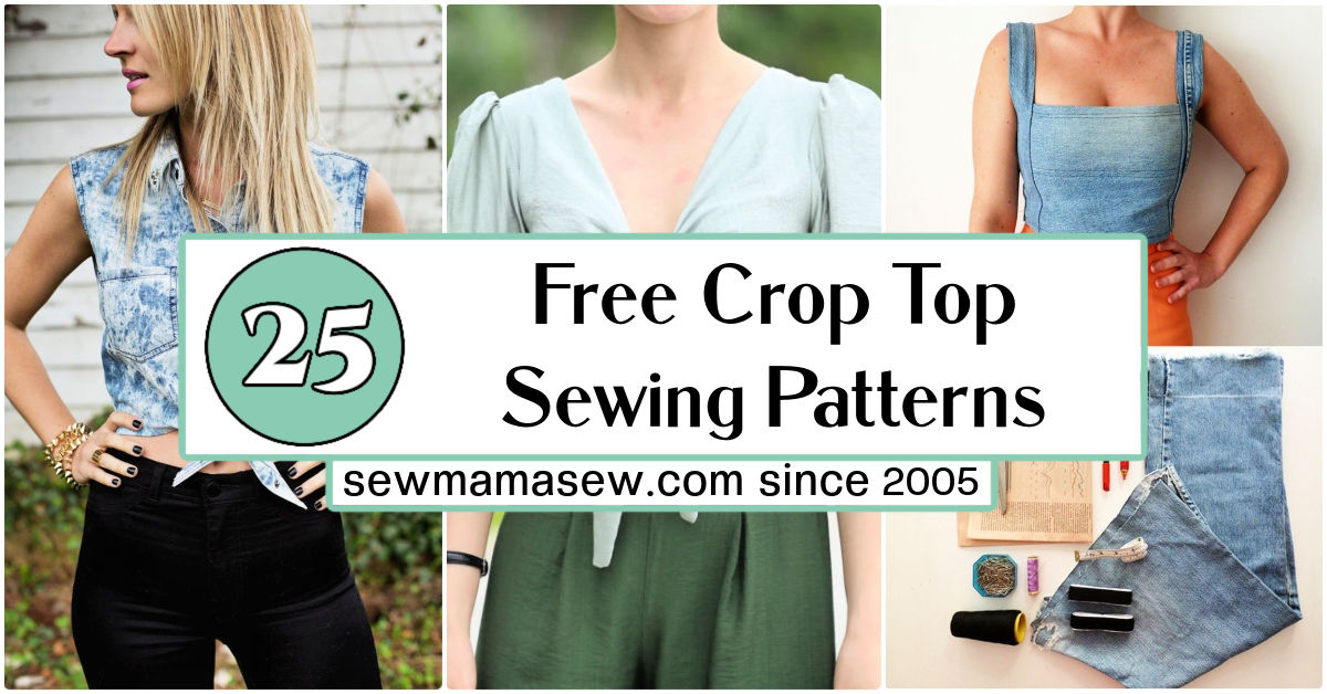 Crop Top Sewing Pattern, Top Pattern, Sewing Patterns, Pdf Pattern, Sewing  Patterns for Women, Easy PDF Pattern, Easy Pattern, Women Pattern -   Canada